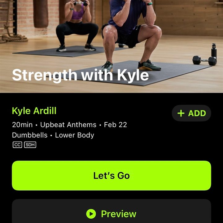 apple fitness plus review screenshot strength