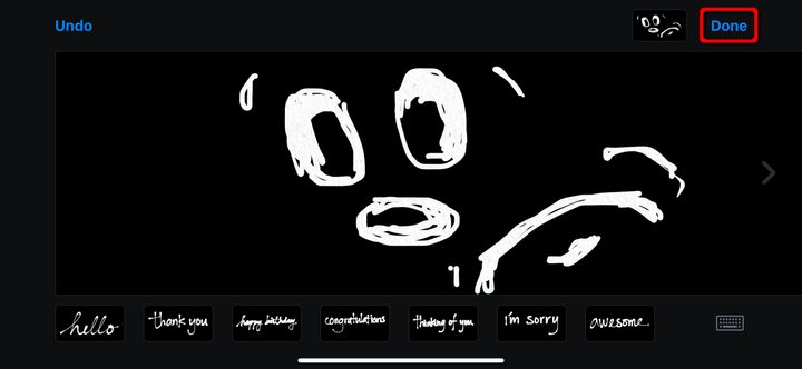 Apple Messages Draw Smiley