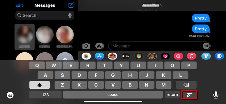 Apple Messages Handwriting Tool