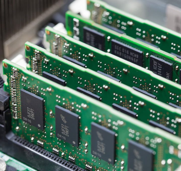 RAM installed in slots.