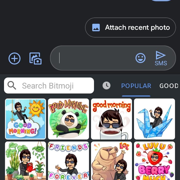 Bitmoji Select in Gboard