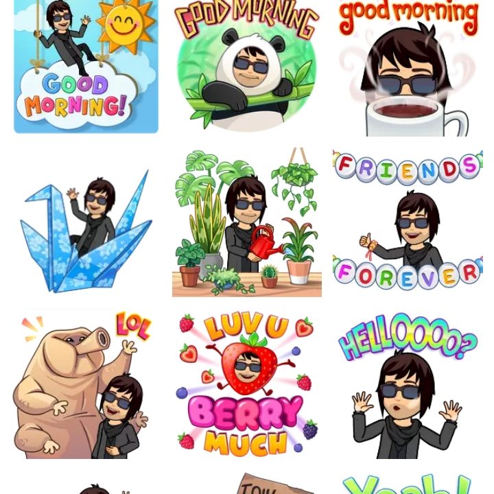 Bitmoji Sticker Selection