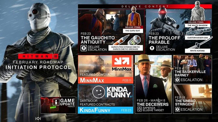 Hitman 3 Feb Roadmap