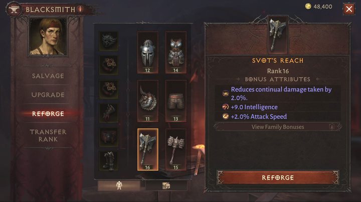 Diablo Immortal interface