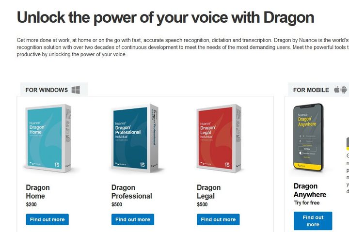 Image of Dragon Speech Recognition Software