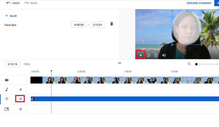 Face blur YouTube Zoom video editing screenshot