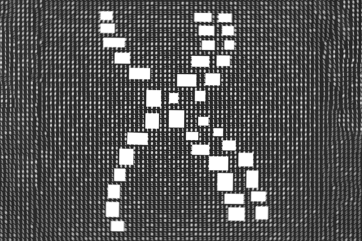 A chromosome emerges from random digital noise