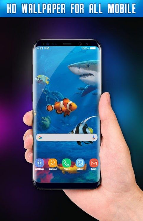 Fish Live Wallpaper with Clown Fish.
