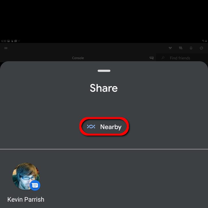 Google Photos Share More Nearby Button