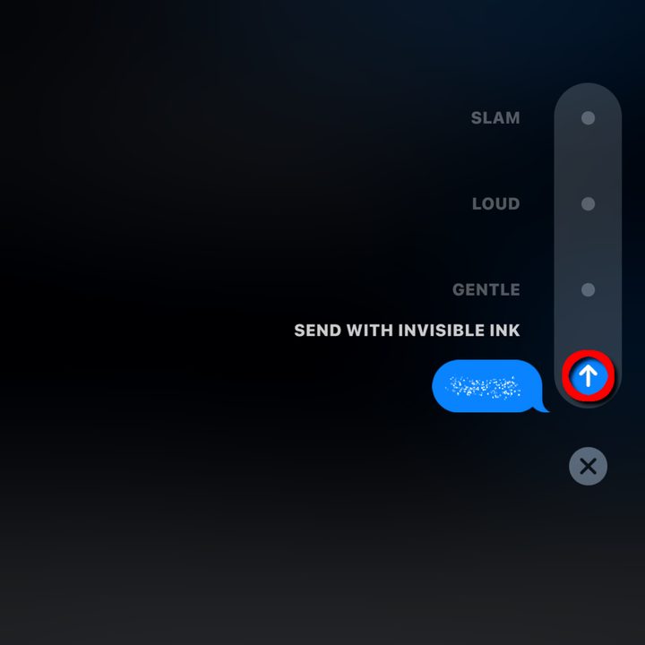 iMessage Invisible Ink Effect