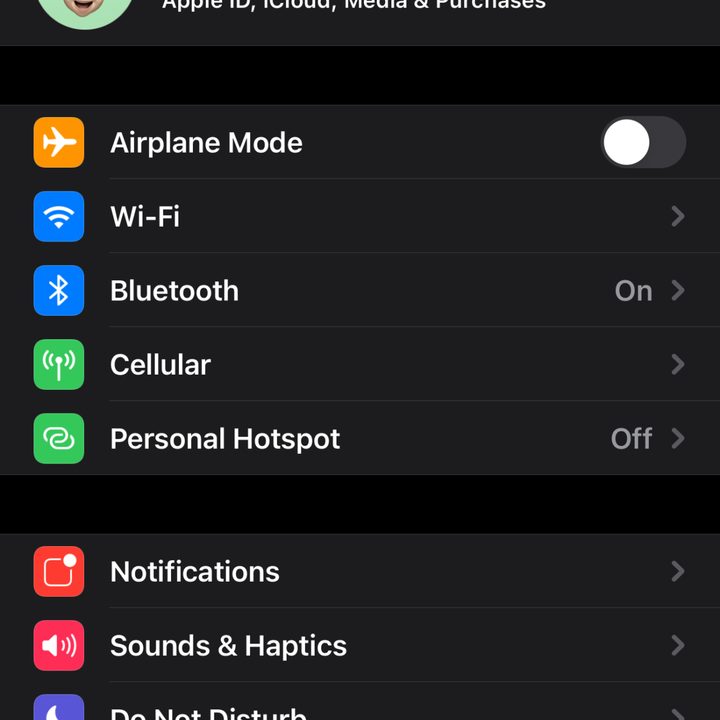 iOS 14 Tap General