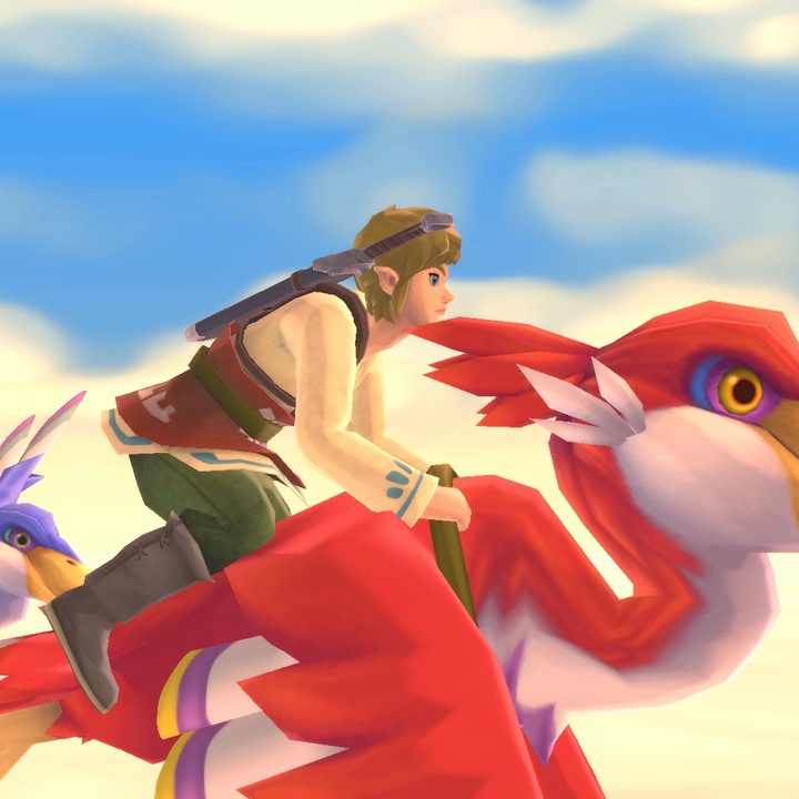 Link flying on a loftwing.
