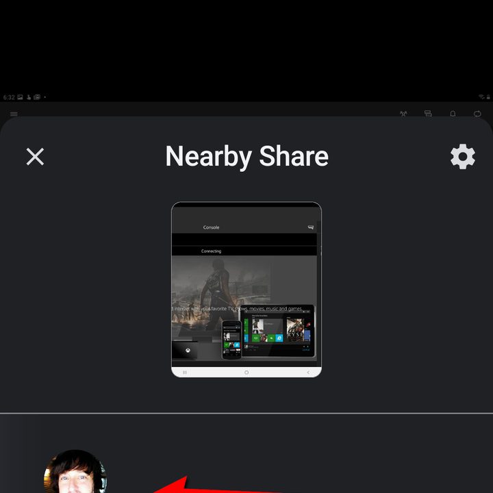 Nearby Share Tap Discovered Device