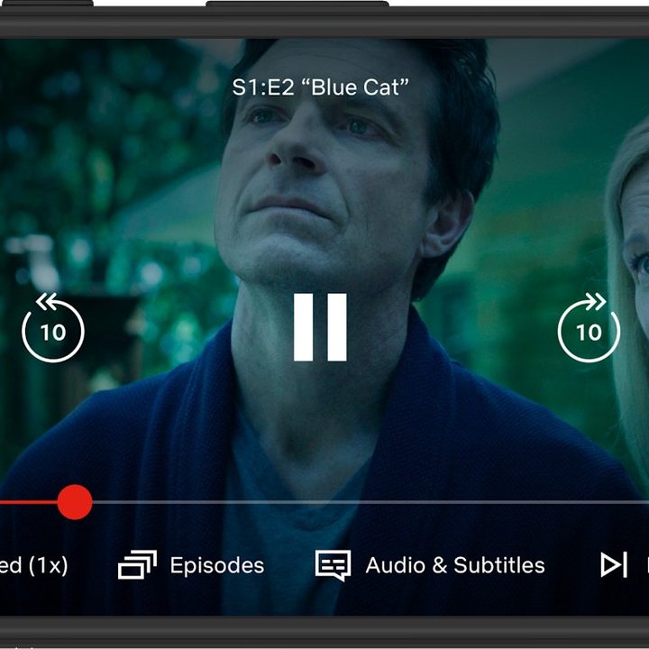 The Ozarks being shown on a smartphone screen.