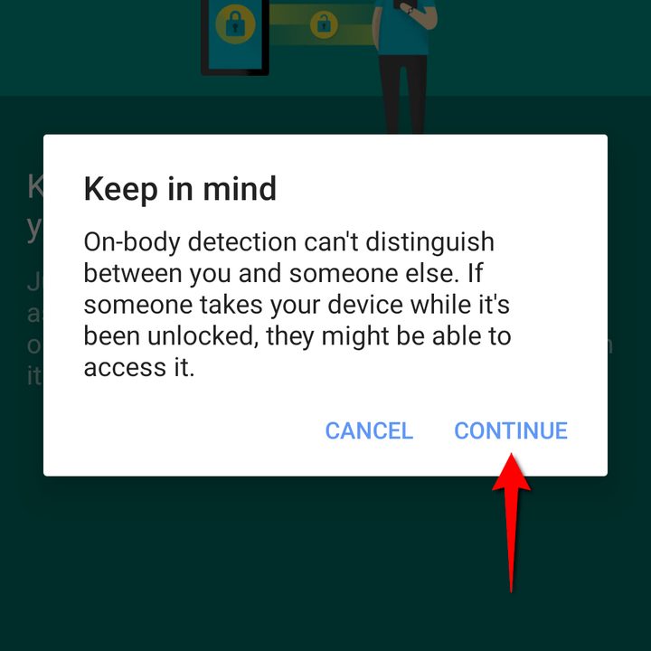 On-Body Detection Warning