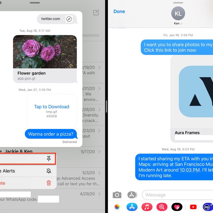 Pin messages