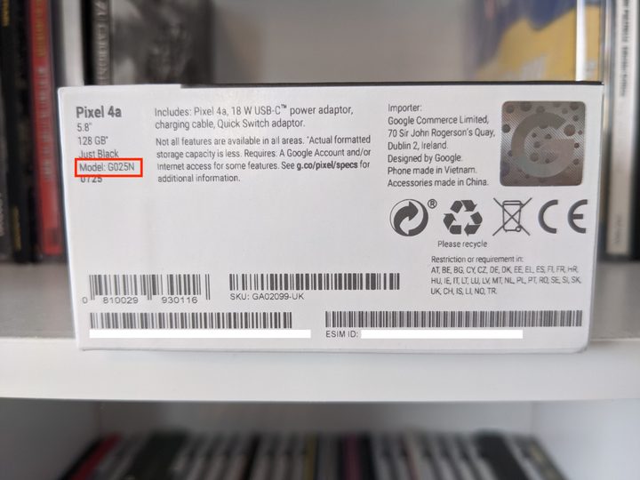 Pixel 4a box