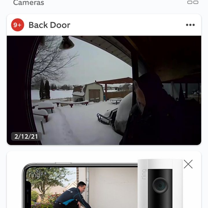 Screenshot of the Ring app.