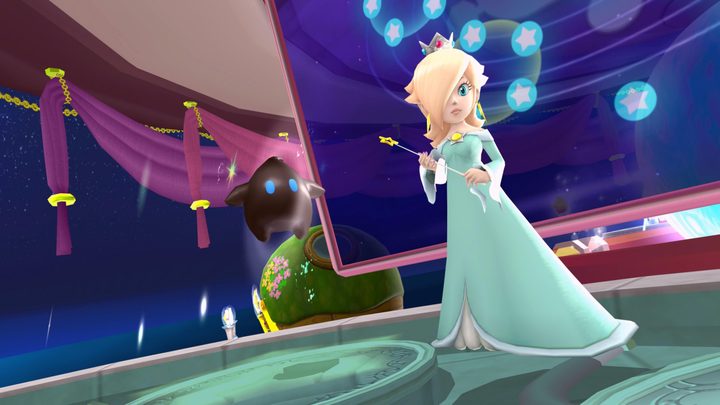 Rosalina holding a wand.