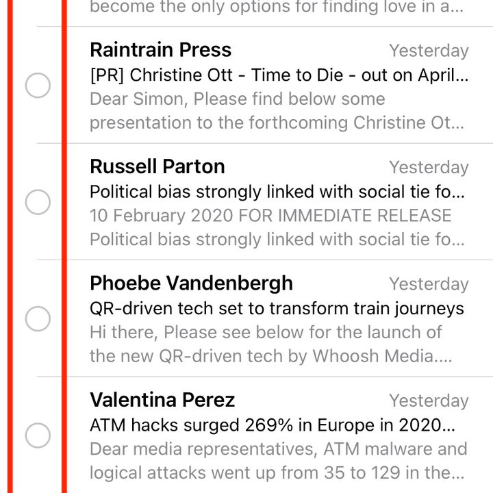 Selecting messages to delete