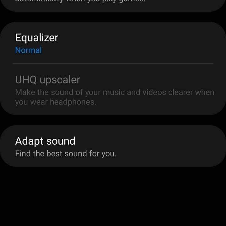 Samsung Settings Menu
