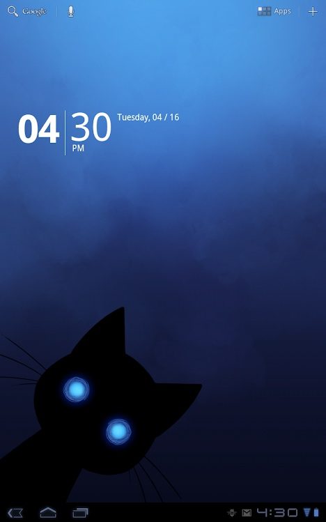 Stalker Cat Live Wallpaper with cat at the side.