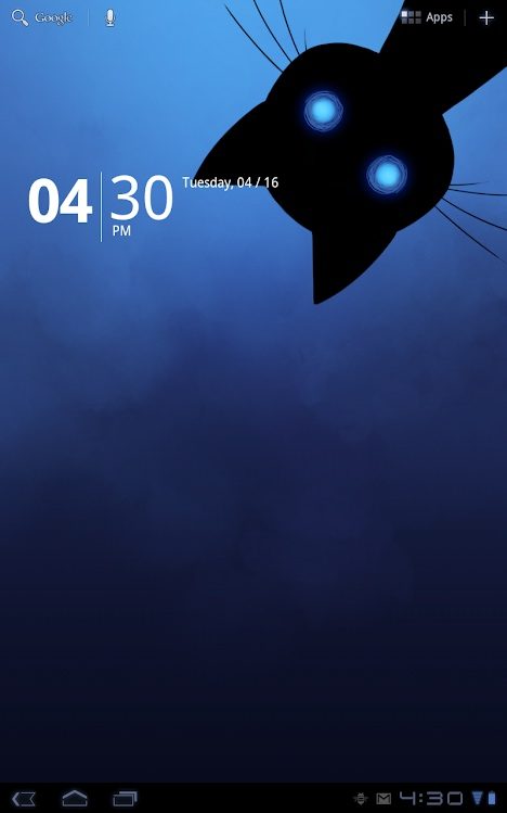 Stalker Cat Live Wallpaper with cat at top.