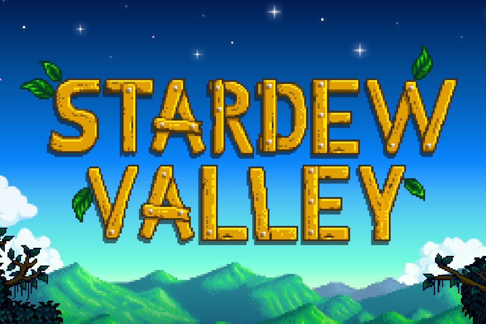 شاشة عنوان لعبة Stardew Valley على iOS.