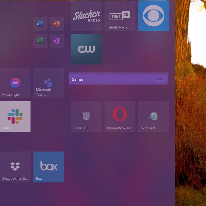 Windows 10 Move Tile Group.