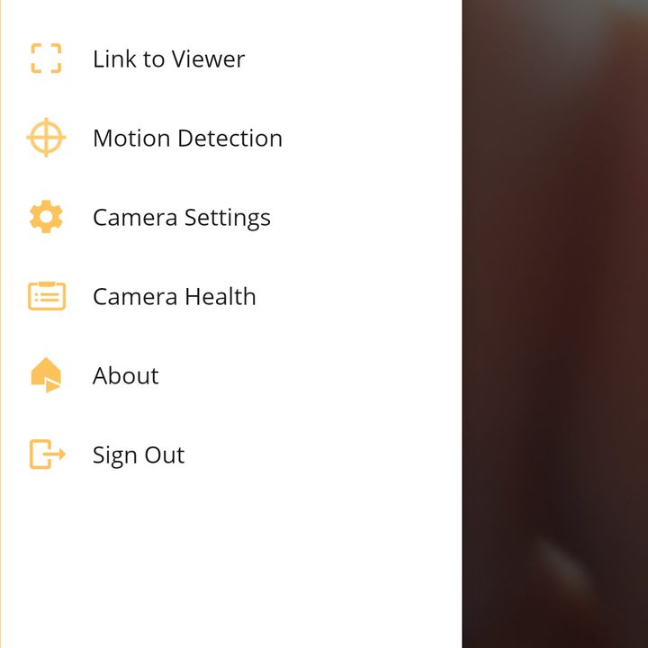 AlfredCamera App Menu