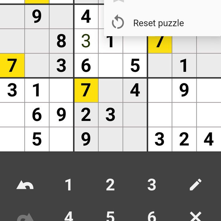 Andoku Sudoku 3 hints.