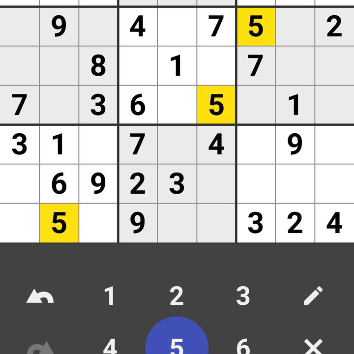 Andoku Sudoku 3 play grid.