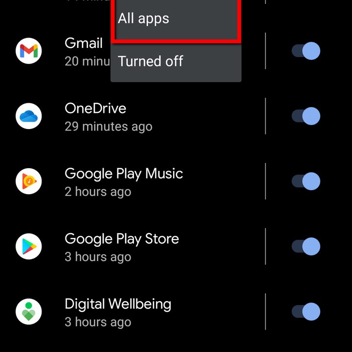 Android 11 All App Notifications