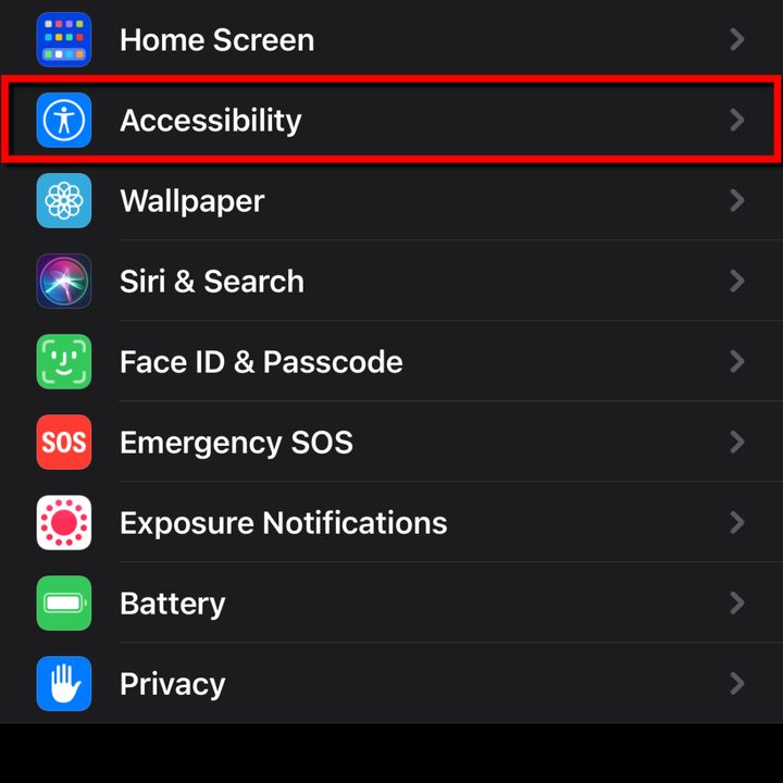 Apple iOS 14 Tap Accessibility