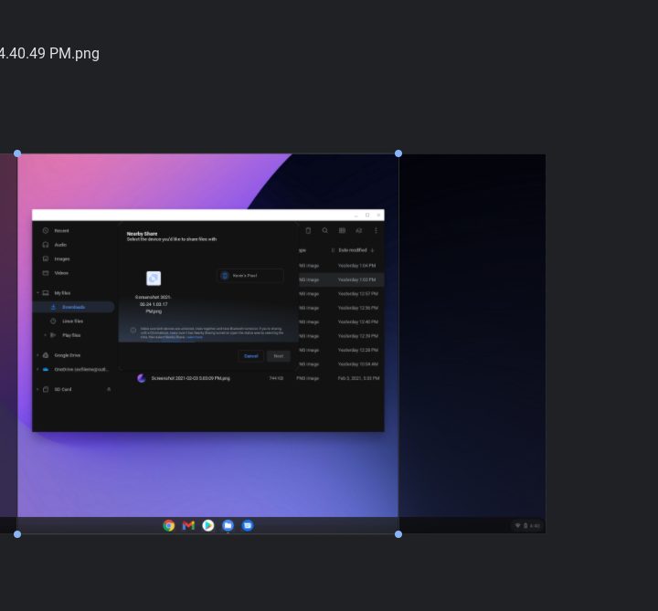 Chrome OS 89 Crop and Rotate Edit