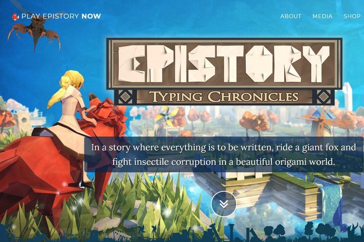 Image of Epistory: Typing Chronicles Homepage