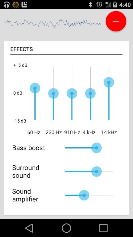 Equalizer presets