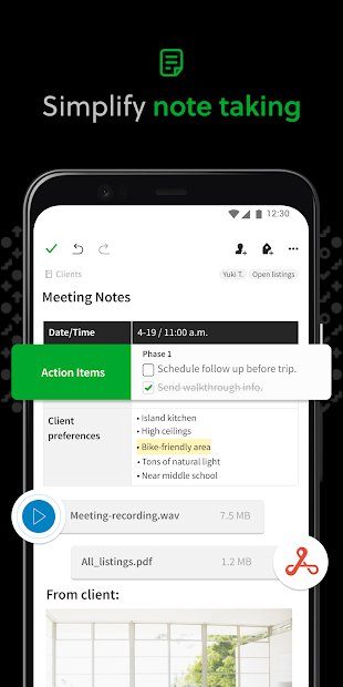 Evernote for iOS and Android.