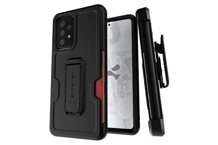 The front, back, and side of the Ghostek Iron Armor 3 phone case.