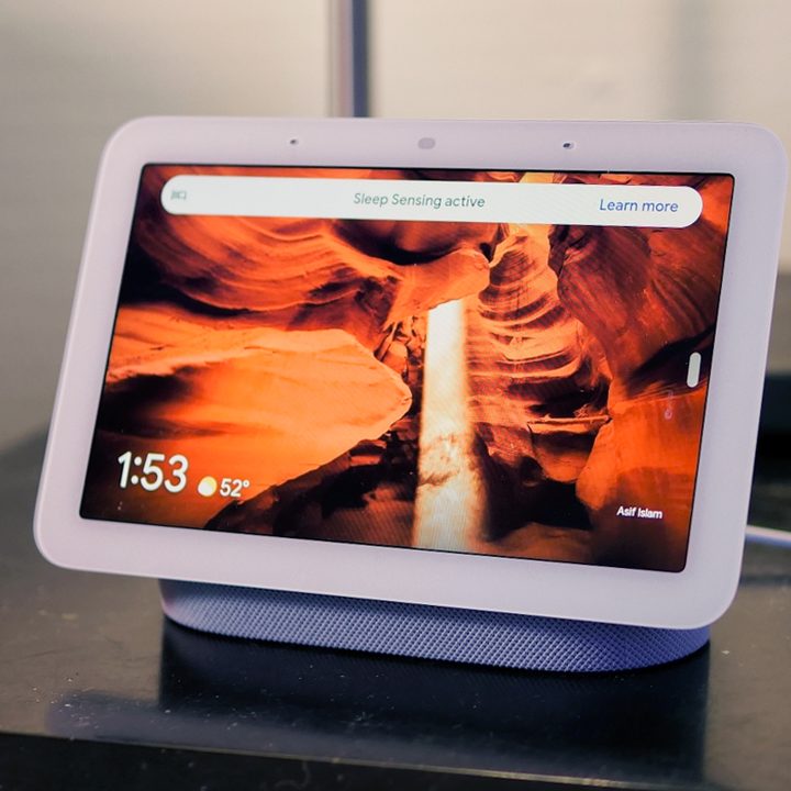 Google Nest Hub 2nd Gen on table.