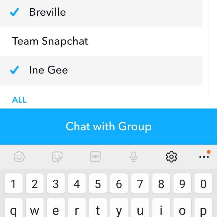 Snapchat group chat snapshot