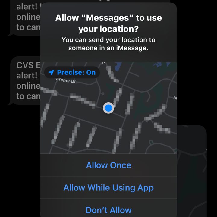 how to share location iphone imessage send my