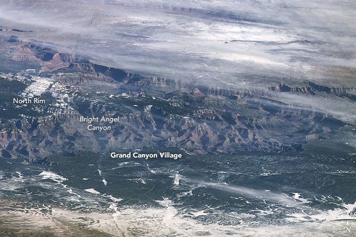 The Grand Canyon shot from the International Space Station (ISS) on December 18, 2009, by astronaut Jeff Williams