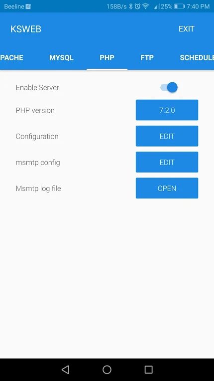 KSWEB PHP version