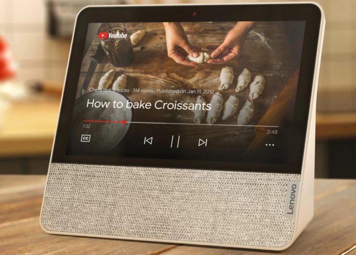 The Lenovo Smart Display on a table.