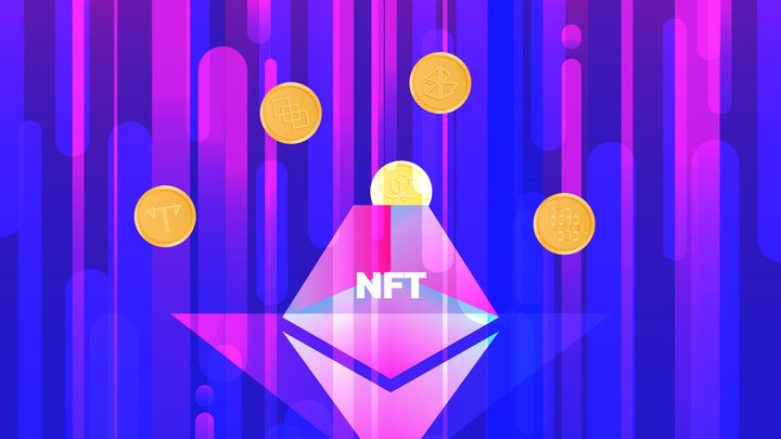NTF: Non-fungible token Illustration