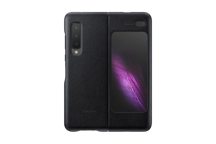 Official Samsung leather case for the Galaxy Fold in black