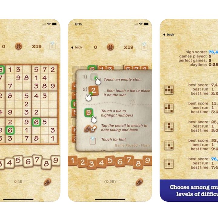 PeopleFun Sudoku app displaying a grid on a yellow background.