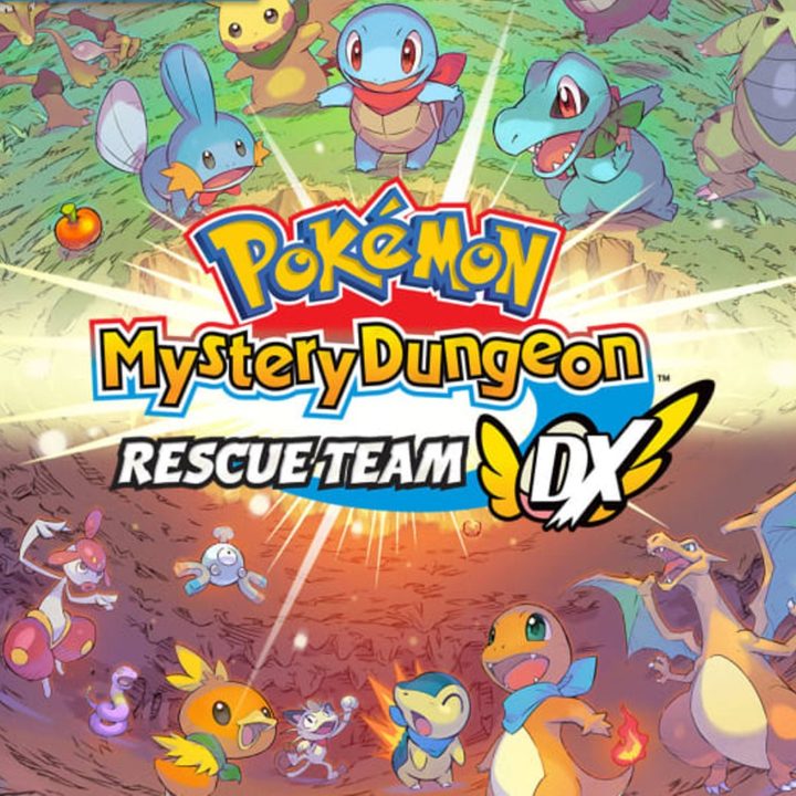 Pokémon Mystery Dungeon Rescue Team DX promo art and logo.