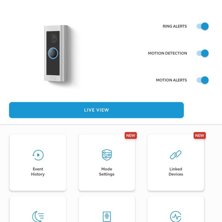 Screenshot of Ring App